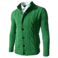 Load image into Gallery viewer, Solid Color Cardigan Sweater Men Autumn Winter Knitted