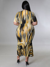 Load image into Gallery viewer, O Neck Short Sleeve Ruffle Dress