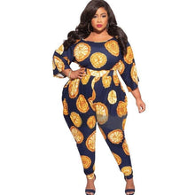 Load image into Gallery viewer, Plus Size Printing Women O neck Casual Jumpsuits Hot Selling Lady&#39;s O - Sophornlilly