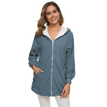 Load image into Gallery viewer, Women Jacket fashion warm Fur Fleece Teddy Long Hooded