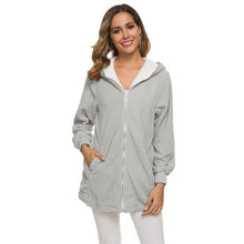 Load image into Gallery viewer, Women Jacket fashion warm Fur Fleece Teddy Long Hooded
