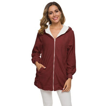 Load image into Gallery viewer, Women Jacket fashion warm Fur Fleece Teddy Long Hooded