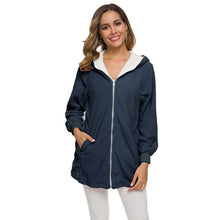 Load image into Gallery viewer, Women Jacket fashion warm Fur Fleece Teddy Long Hooded