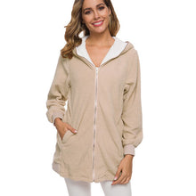 Load image into Gallery viewer, Women Jacket fashion warm Fur Fleece Teddy Long Hooded