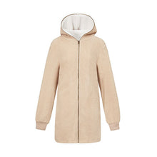 Load image into Gallery viewer, Women Jacket fashion warm Fur Fleece Teddy Long Hooded