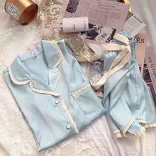 Load image into Gallery viewer, Plus Size Sleepwear Pajamas Set Women Roomwear Women 5XL Summer Satin