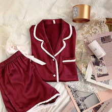 Load image into Gallery viewer, Plus Size Sleepwear Pajamas Set Women Roomwear Women 5XL Summer Satin