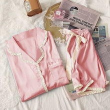 Load image into Gallery viewer, Plus Size Sleepwear Pajamas Set Women Roomwear Women 5XL Summer Satin