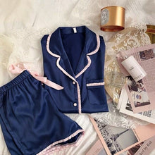 Load image into Gallery viewer, Plus Size Sleepwear Pajamas Set Women Roomwear Women 5XL Summer Satin