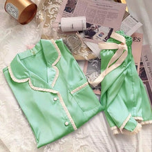 Load image into Gallery viewer, Plus Size Sleepwear Pajamas Set Women Roomwear Women 5XL Summer Satin