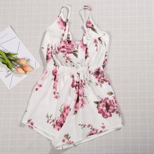 Load image into Gallery viewer, Sleeveless Floral Print Beach Style Suspender Strap