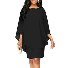 Load image into Gallery viewer, Ruffles Batwing Half Knee-length Loose Dress