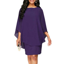 Load image into Gallery viewer, Ruffles Batwing Half Knee-length Loose Dress