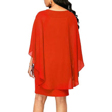 Load image into Gallery viewer, Ruffles Batwing Half Knee-length Loose Dress
