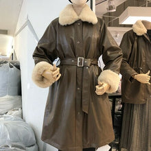 Load image into Gallery viewer, Thick Winter Coat Women PU Leather Jacket