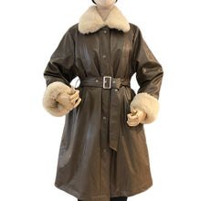 Load image into Gallery viewer, Thick Winter Coat Women PU Leather Jacket