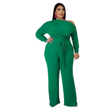 Load image into Gallery viewer, Two Piece Outfits Ribbing Solid Oblique