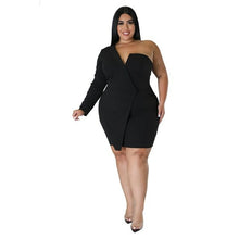 Load image into Gallery viewer, Irregular V Neck Elegant Dress