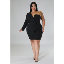 Load image into Gallery viewer, Irregular V Neck Elegant Dress