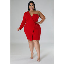 Load image into Gallery viewer, Irregular V Neck Elegant Dress