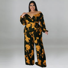Load image into Gallery viewer, Jumpsuit Off Shoulder Floral Print One Piece