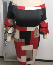 Load image into Gallery viewer, Plus Size Women Dress Casual High Waist