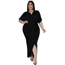Load image into Gallery viewer, Solid V Neck Ruffle Dress