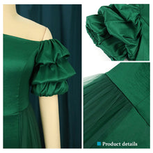 Load image into Gallery viewer, Mini Party Dress One Shoulder Puff Sleeves Patchwork