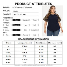 Load image into Gallery viewer, Women Tunic T Shirt Ladies Loose Leopard Spliced Tops Short