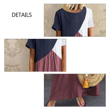 Load image into Gallery viewer, Loose O Neck Short Sleeve Summer Dress