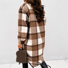 Load image into Gallery viewer, Plus Size Women‘s New Long Sleeve Slim Outwear Plaid Print Jacket