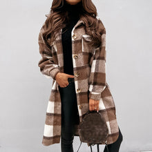 Load image into Gallery viewer, Plus Size Women‘s New Long Sleeve Slim Outwear Plaid Print Jacket