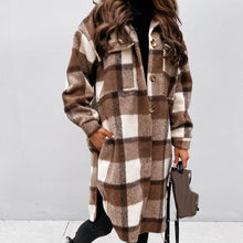 Load image into Gallery viewer, Plus Size Women‘s New Long Sleeve Slim Outwear Plaid Print Jacket