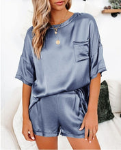 Load image into Gallery viewer, Plus size spring and summer women fashion loose satin fabric lounge