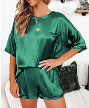 Load image into Gallery viewer, Plus size spring and summer women fashion loose satin fabric lounge