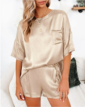 Load image into Gallery viewer, Plus size spring and summer women fashion loose satin fabric lounge