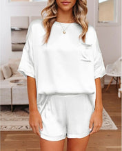 Load image into Gallery viewer, Plus size spring and summer women fashion loose satin fabric lounge