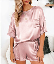 Load image into Gallery viewer, Plus size spring and summer women fashion loose satin fabric lounge