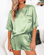 Load image into Gallery viewer, Plus size spring and summer women fashion loose satin fabric lounge