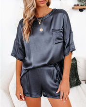 Load image into Gallery viewer, Plus size spring and summer women fashion loose satin fabric lounge