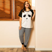 Load image into Gallery viewer, Plus size women's spring and summer home service two piece comfortable