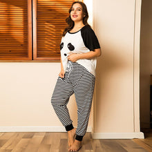 Load image into Gallery viewer, Plus size women's spring and summer home service two piece comfortable