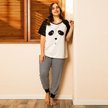 Load image into Gallery viewer, Plus size women's spring and summer home service two piece comfortable