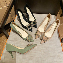 Load image into Gallery viewer, Pointed High Thin Heels Spring New Temperament