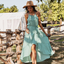 Load image into Gallery viewer, Polka Dot Sexy Maxi Slip Dress Spring Summer High Waist