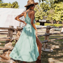 Load image into Gallery viewer, Polka Dot Sexy Maxi Slip Dress Spring Summer High Waist
