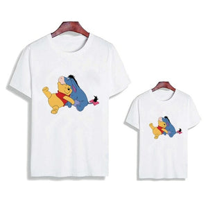 Pooh Winnie Love Printed Family Matching Clothes Short Sleeve