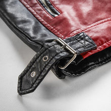 Load image into Gallery viewer, Pop Bomber Leather Jacket Men Pop Casual Motorcycle Leather Jacket