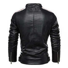 Load image into Gallery viewer, Pop Bomber Leather Jacket Men Pop Casual Motorcycle Leather Jacket