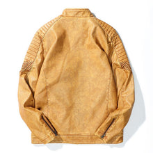 Load image into Gallery viewer, Pop Brand Faux Leather Jacket Men Stand Collar Thicken